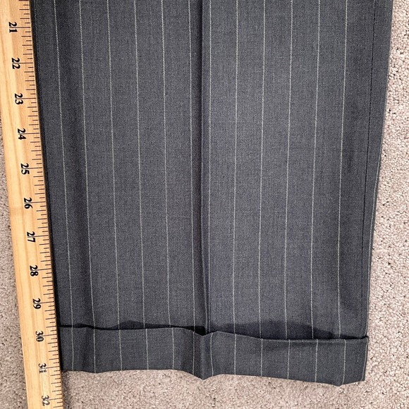 Falcone 3Pc Suit Mens 50R Gray Pinstripe Jacket Stretch Waist Classic - Picture 12 of 16